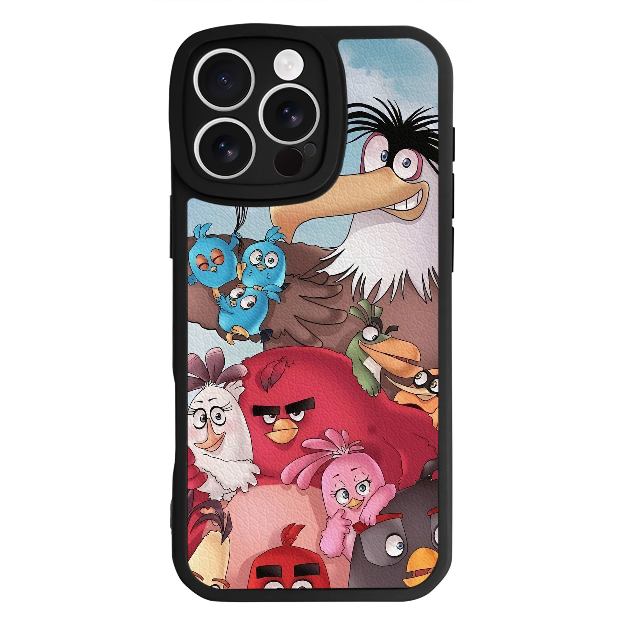 （画像用） Angry Birds アングリーバード 【iPhone 16シリーズ対応】シリコンスマホケース（レザー調） 材質：シリコン